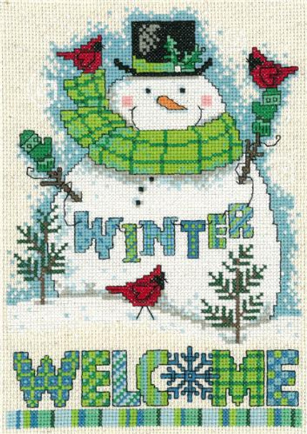 Winter Welcome Snowman 88w x 126h  Diane Arthurs