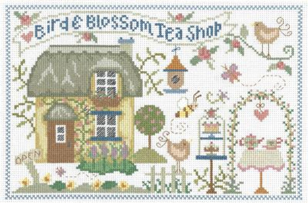 Bird & Blossom Tea Shop 143w x 97h Gail Bussi Kit