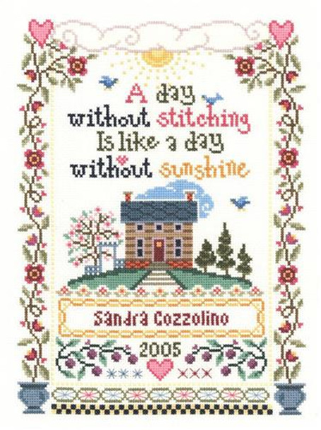 A Day Without Stitching 120w x 164h Kit Sandra Cozzolino
