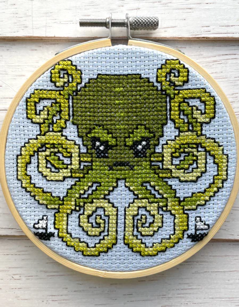 Kraken Cross Stitch DIY KIT Spot Colors