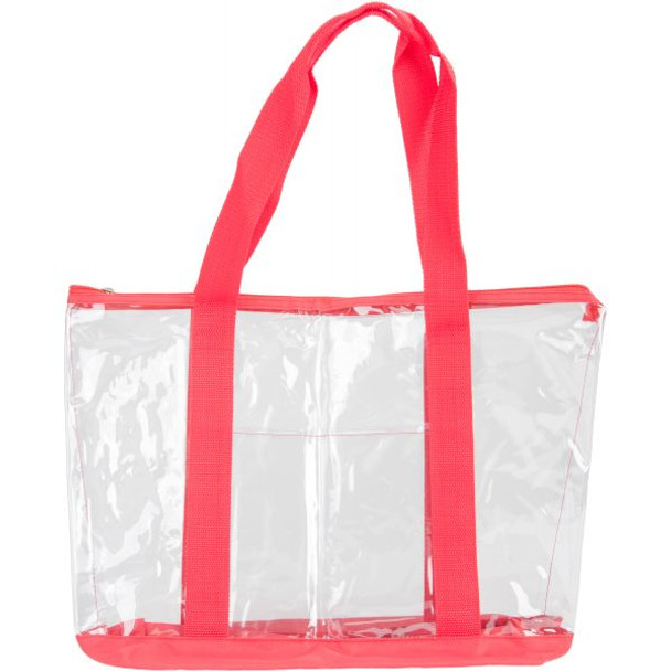 Store With Me All Purpose Tote Bag Home Creations Clear Red 19"X14"X6"