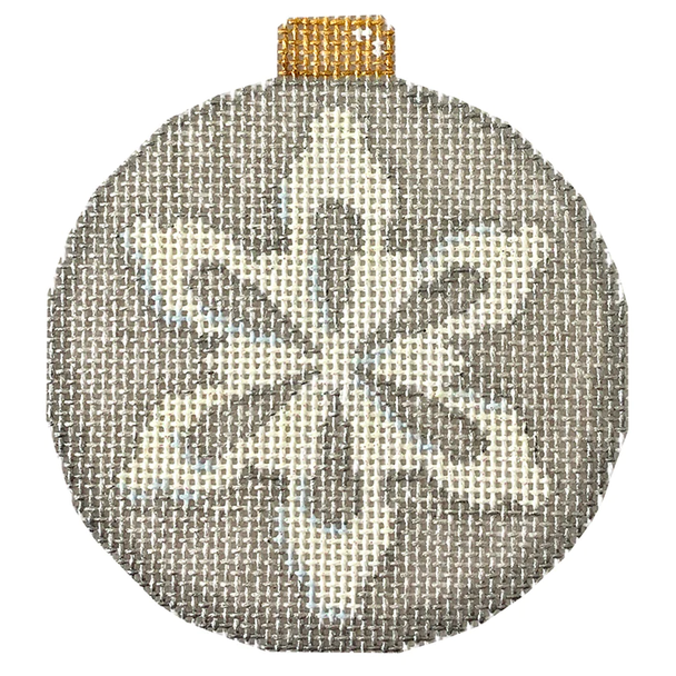 CT-1814S - Snowflake on Silver I 3” x 3.25” 18 Mesh Associated Talents