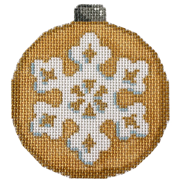 CT-1816G Snowflake on Gold III 3” x 3.25” 18 Mesh Associated Talents