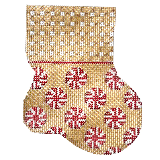 CT-1922 Weave/Peppermint Mini Sock 3.25 x 4.25 18 Mesh Associated Talents 