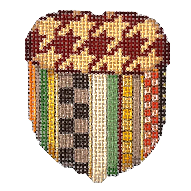 EM-316 Houndstooth Cap/Stripe Acorn Associated Talents