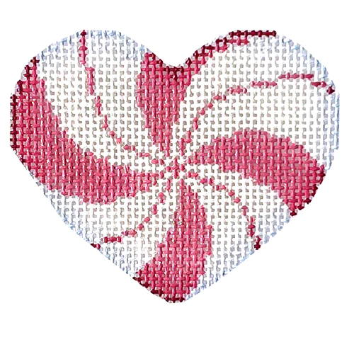 HE-668P Peppermint Swirl Mini Heart/Pink 2.75x2.5  18 Mesh Associated Talents 
