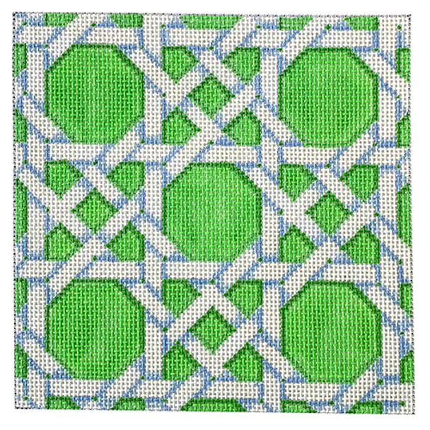 IS-503L Lime/White Caning Square Insert 5” x 5” 18 Mesh Associated Talents 