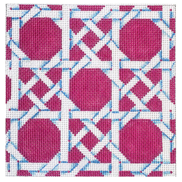 IS-503P Pink/White Caning Square Insert 5” x 5” 18 Mesh Associated Talents 