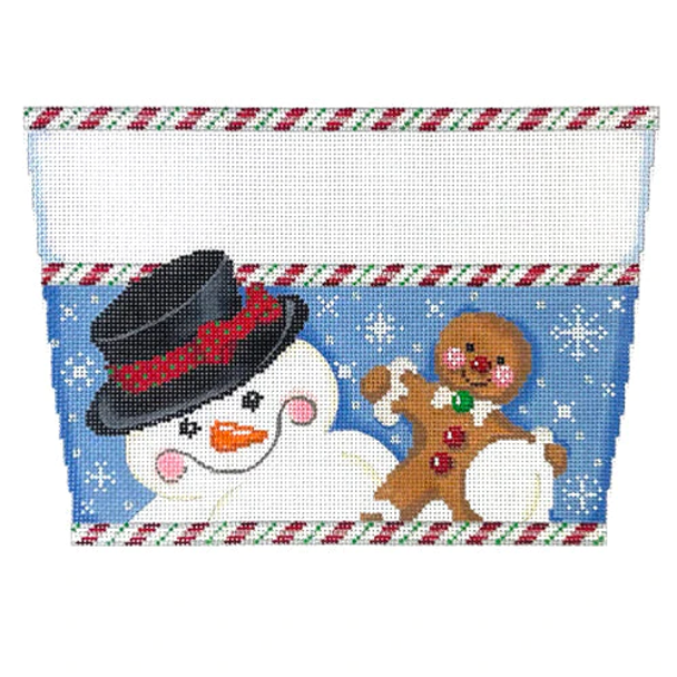 ST-833 Snowman/Gingerbread Cuff 11 x 7.75 13 Mesh Associated Talents 