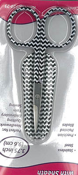 Embroidery Black Chevron Scissors 3.75" (Item 120-23) by Allary Corporation 22-3148