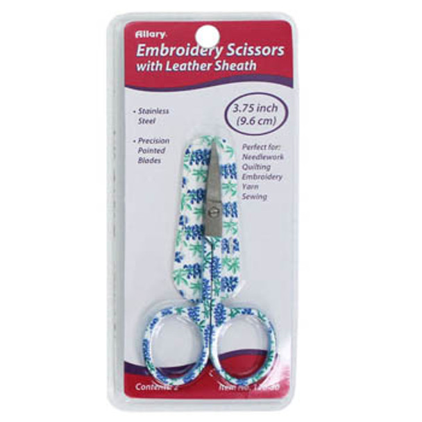 Embroidery Blue Flower Scissors 3.75" (Item 120-30) by Allary Corporation 20-1588
