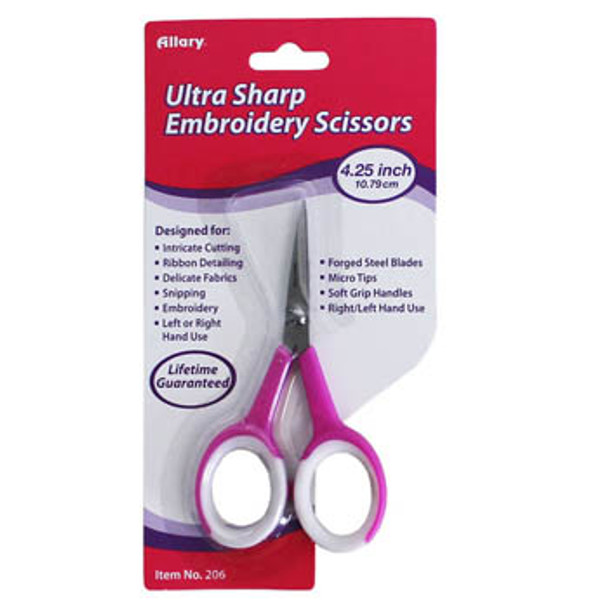 Embroidery Pink Scissors 4.25"(Item 206) by Allary Corporation 20-1591