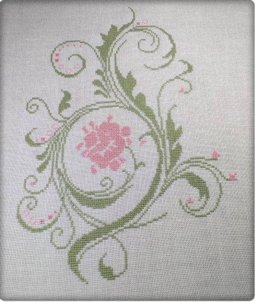 AAN700 Fiore Prezioso (Precious Flower) 118 x 162 Requires In Addition Bead: 02081   Alessandra Adelaide Needleworks