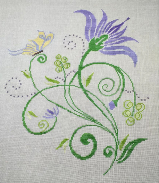 AAN699 Fiore Della Gioia (Flower of Joy)145 x 176  Requires In Addition Bead: 02081   Alessandra Adelaide Needleworks