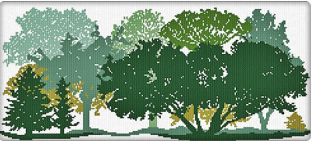 AAN694 Foresta D"Estate (Summer Forest) 245 x 104  Alessandra Adelaide Needleworks