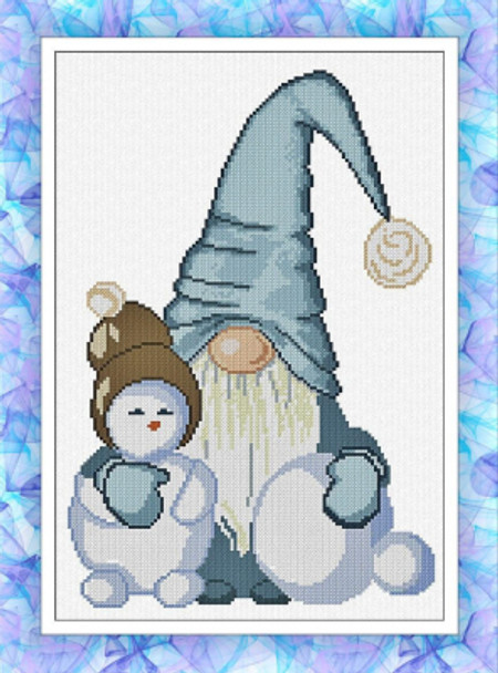 AAN722 Gnome and Snowfriend 115 x 170  Alessandra Adelaide Needleworks