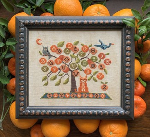 Orange Tree Sampler 117w x 92h by Carriage House Samplings 22-1266