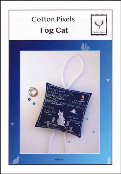 Fog Cat 62W x 62H Cotton Pixels 22-1636 YT