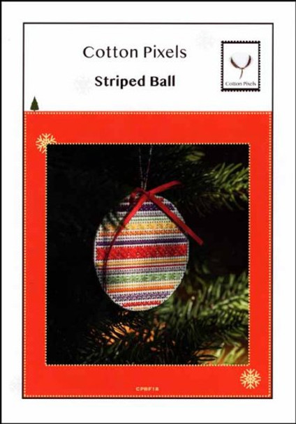 Striped Ball  38W x 38HCotton Pixels 22-3076 YT