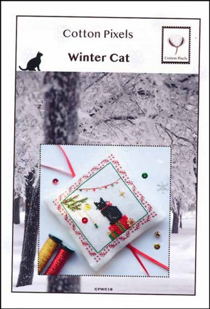 Winter Cat 48 x 48 Cotton Pixels 22-1638 YT