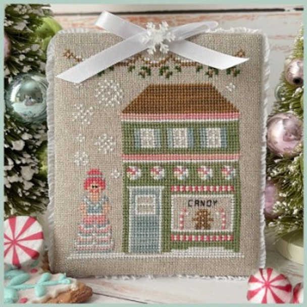 Nutcracker Village 6 - MotherGinger's Candy Store  59w x 71h by Country Cottage Needleworks 22-1615  YT