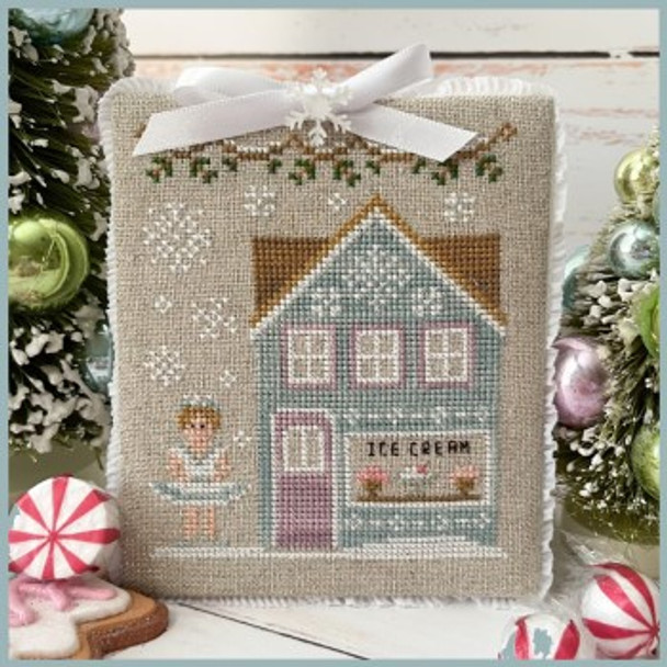 Nutcracker Village 5 - Snow Queen's Ice Cream Parlor 59w x 71h by Country Cottage Needleworks 22-1326  YT