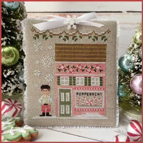 Nutcracker Village 4 - RussianPeppermint Shop 59w x 71h by Country Cottage Needleworks 22-1137  YT