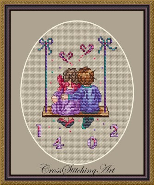 You Are My Valentine 54w x 74h by Cross Stitching Art 22-1856