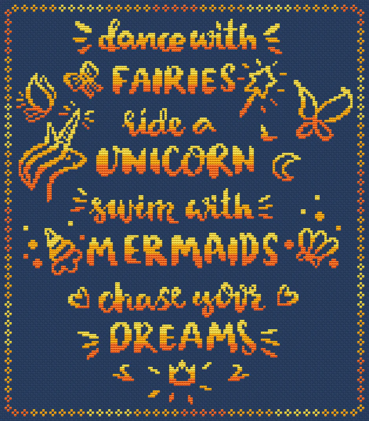Chase Your Dreams Artmishka Counted Cross Stitch Pattern