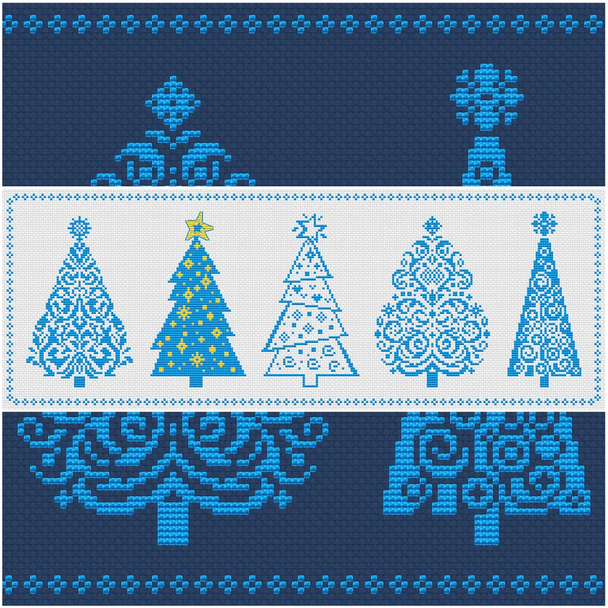 Christmas Trees Sampler Artmishka Counted Cross Stitch Pattern