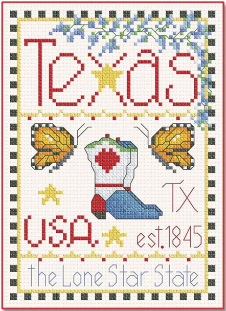 Texas Littte State Sampler 58w x 82h Alma Lynne Originals