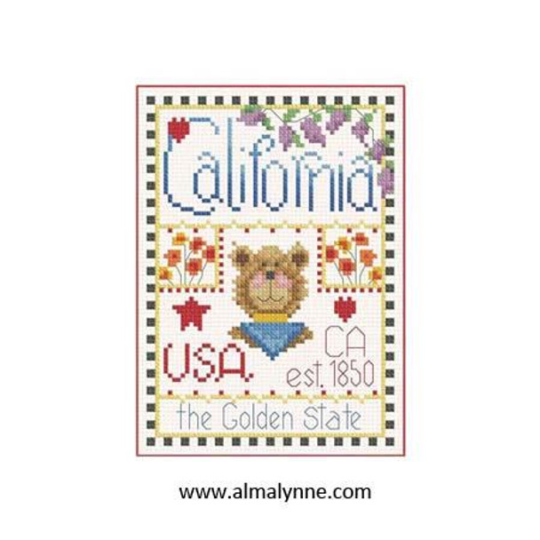 California Little State Sampler 58w x 82h Alma Lynne Originals