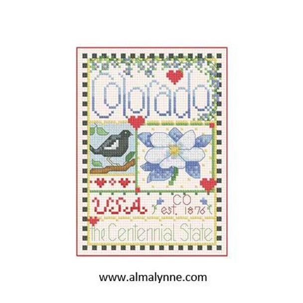 Colorado Little State Sampler 58w x 82h Alma Lynne Originals