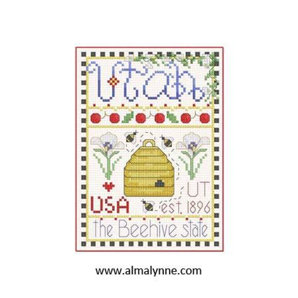 Utah Little State Sampler 58w x 82h  Alma Lynne Originals