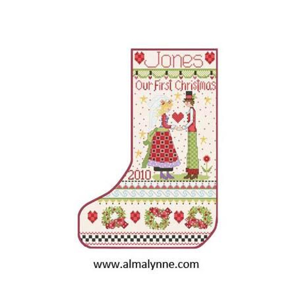 Our First Christmas Stocking 132w x 186h Alma Lynne Originals