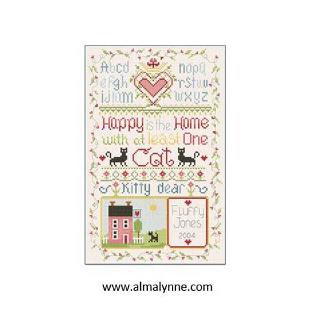 Kitty Dear Sampler 100w x 157h Alma Lynne Originals