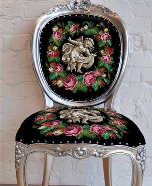 Antique Berlin Pattern Chair PsycheC-A Antique Needlework Design