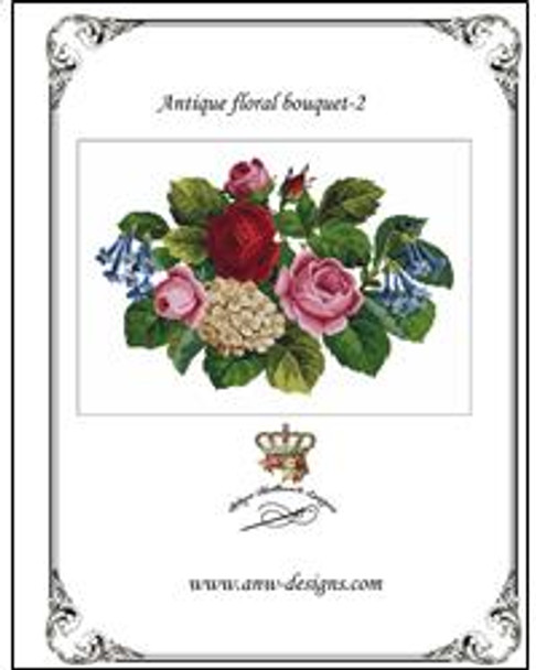 Antique floral bouquet-2 -E Antique Needlework Design