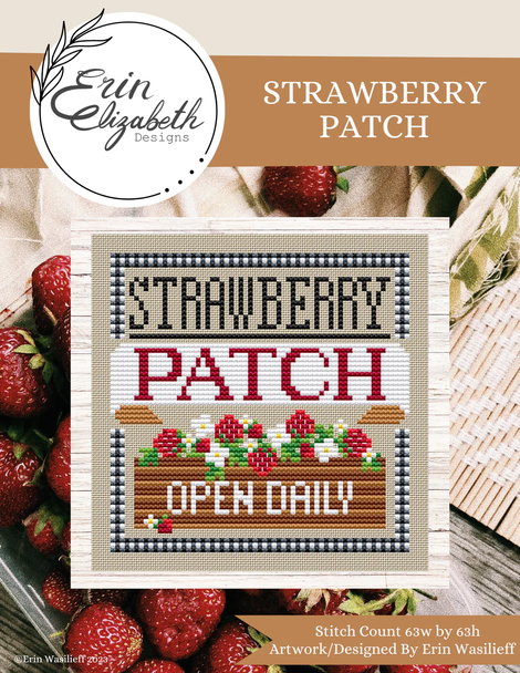 Strawberry Patch 63 x 63 Each Erin Elizabeth Designs