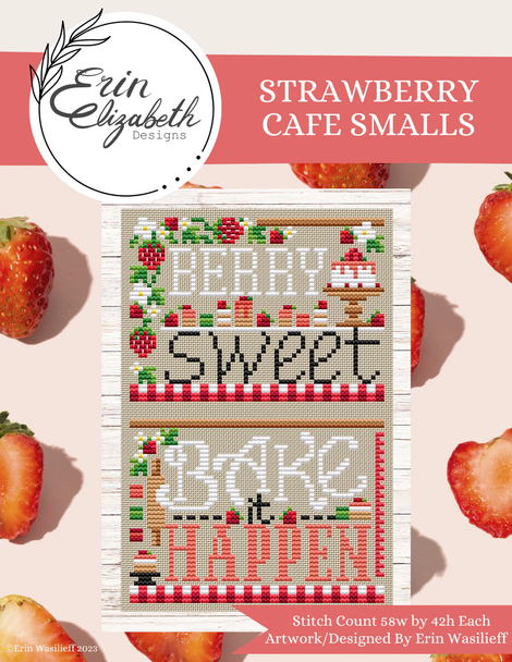 Strawberry Cafe Smalls 58 x 42 Each Erin Elizabeth Designs
