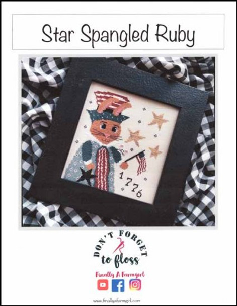 Star Spangled Ruby 98w x 115h  Finally A Farmgirl Designs 23-1614 YT