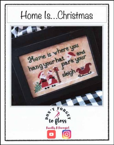 Home Is...Christmas 131W x 91H  Finally A Farmgirl Designs 23-1687 YT