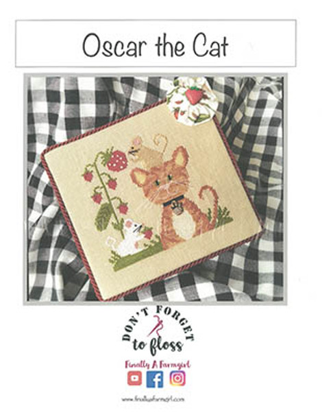 Oscar The Cat 85w x 94h by Finally A Farmgirl Designs 23-1674