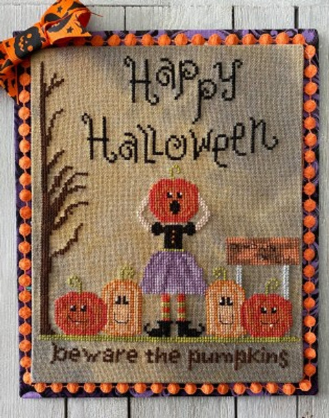 Beware The Pumpkins 96 x 117  by Frog Cottage Designs 21-2184