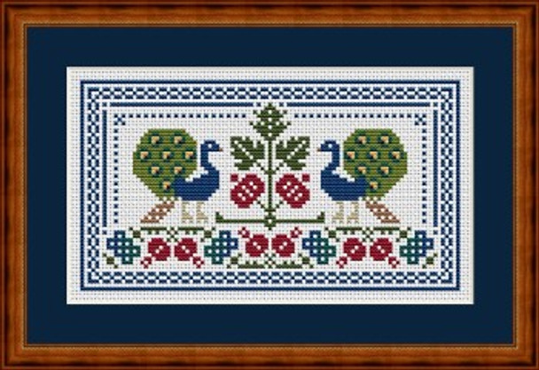 Peacocks And Pomegranates 101w x 56h by Happiness Is Heartmade 22-2411