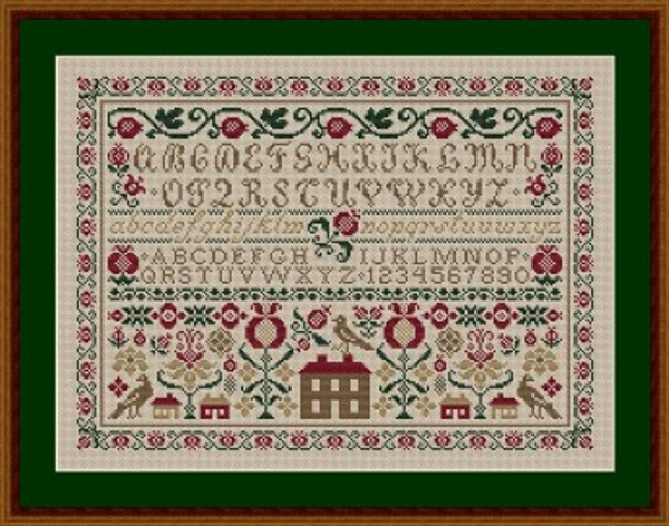 Pomegranate Alphabet Sampler by Happiness Is Heartmade 22-1254