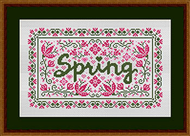 Spring Flowers And Hearts 141w x 85h by Happiness Is Heartmade 23-2194