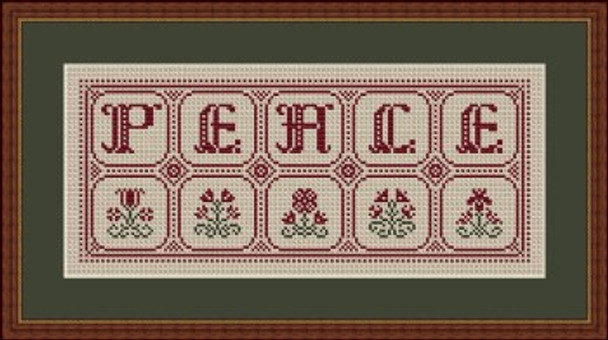 Floral Peace 165w x 67h by Happiness Is Heartmade 22-3094