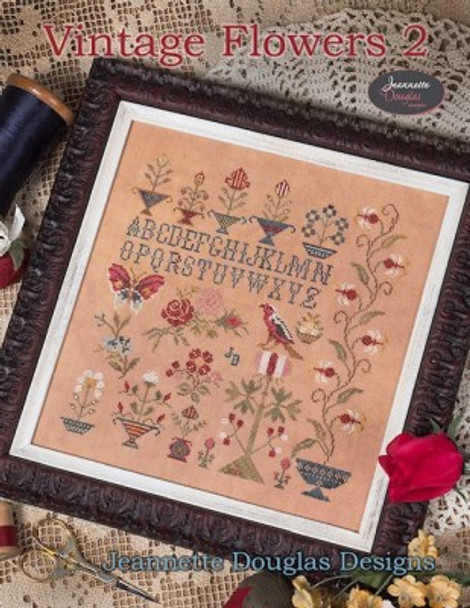 Vintage Flowers 2 152w x 158h by Jeannette Douglas Designs 22-1527