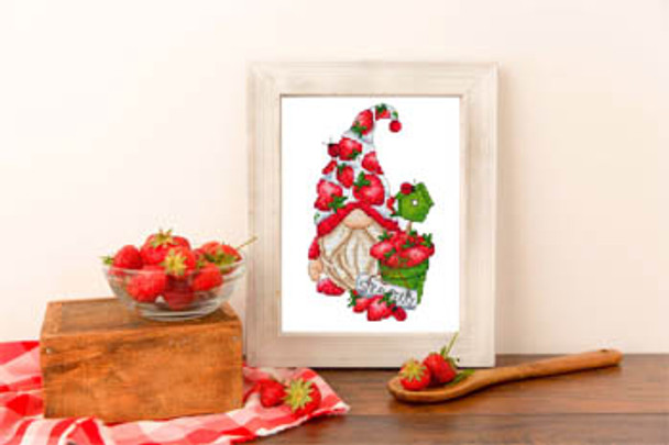 Gnome Aux Fraises (StrawberryGnome) by Les Petites Croix De Lucie 21-1658